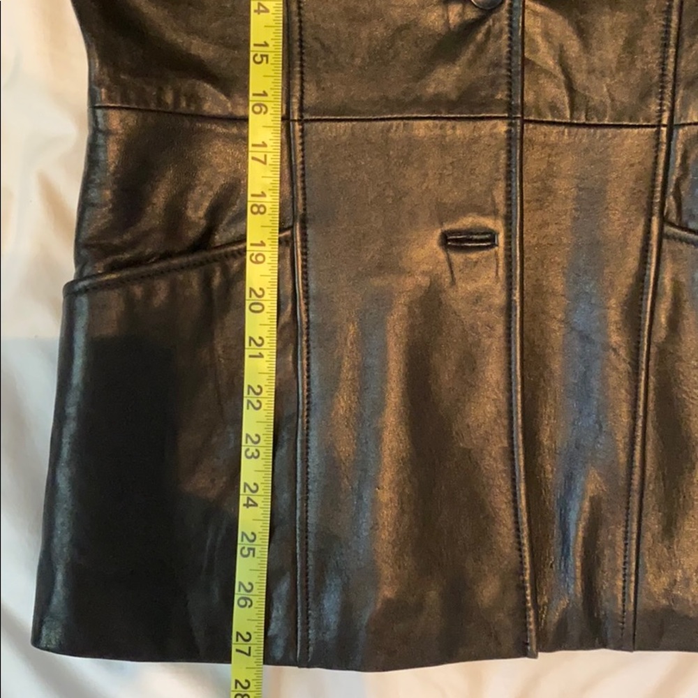 Kenneth Cole Reaction black leather jacket - Picture 12 of 14